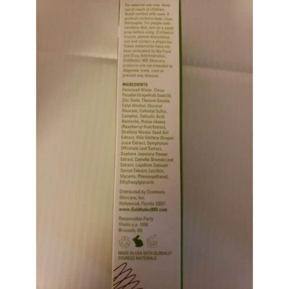 Goldfaden Md solution facial detox new in box 2oz